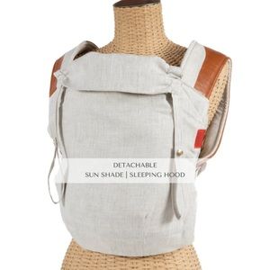 Sakura Baby Carrier - Scout Flax + Whiskey Leather